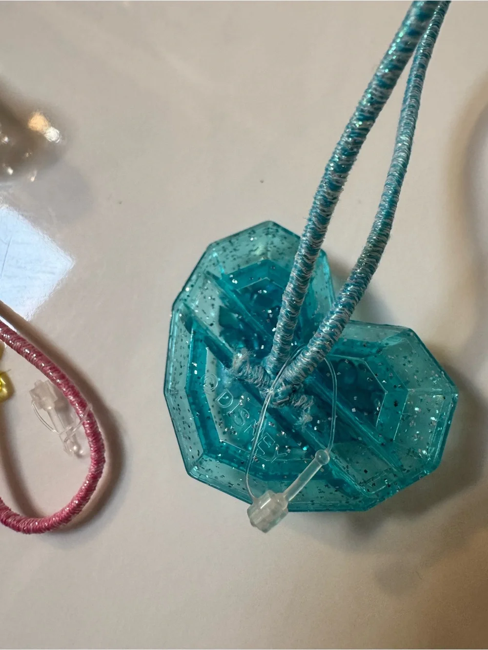 Tokyo DisneySea Ariel Pink Bow, Teal Heart & tinker bell Butterfly Hair Tie Set